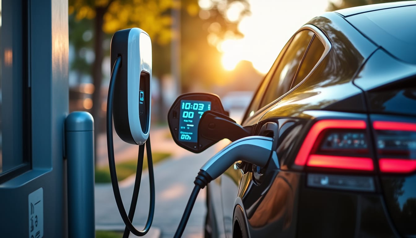 Illustration: Comprendre le fonctionnement des bornes électriques de recharge rapide