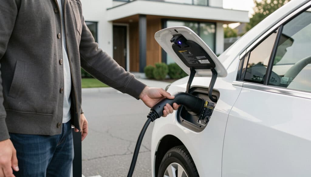 Brancher une voiture électrique sur une borne pas à pas